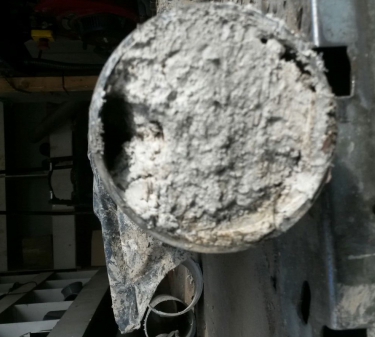 Verstopte riolering door vet